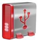 Red USB Icon 128x128 png